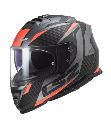 LS2 FF800 STORM II RACER ΚΡΑΝΟΣ FULL FACE MATT BLACK ORANGE