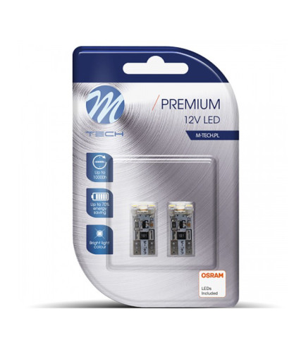 OSRAM  M-TECH LED T10 W5W 12V 4xSMD3528 ΛΕΥΚΟ (ΚΑΡΦΩΤΟ CAN-BUS) 2ΤΕΜ.