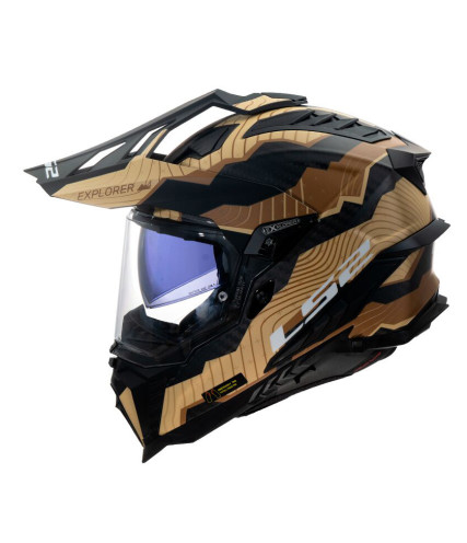 LS2 EXPLORER CARBON MX701 TRICK ΚΡΑΝΟΣ ΜΗΧΑΝΗΣ ADVENTURE MATT SAND BLACK