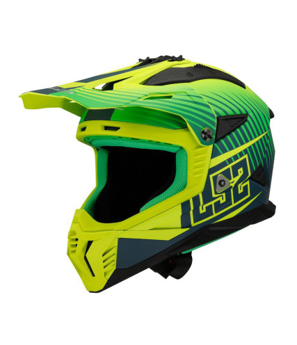 LS2 FAST II MX708 DUCK ΚΡΑΝΟΣ OFF-ROAD MATT FLUO GREEN