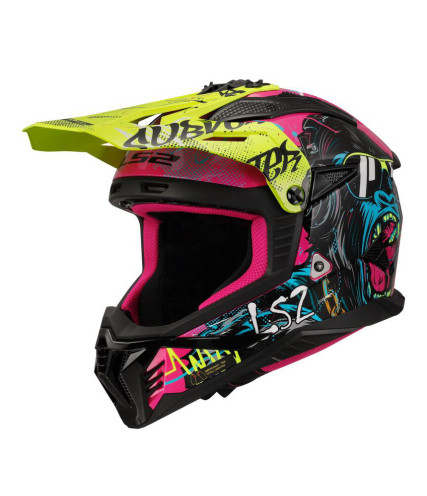 LS2 FAST II MX708 GORILLA ΚΡΑΝΟΣ OFF-ROAD FLUO PINK