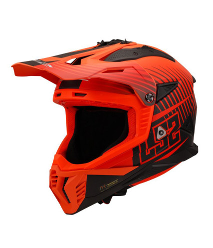 LS2 FAST II MX708 DUCK ΚΡΑΝΟΣ OFF-ROAD MATT ORANGE BLACK