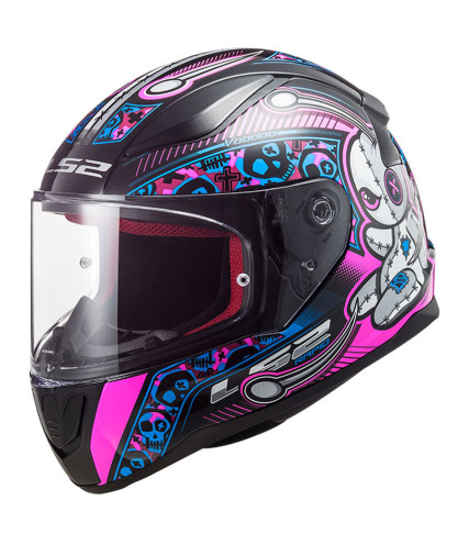 LS2 RAPID MINI FF353J VOODOO ΠΑΙΔΙΚΟ ΚΡΑΝΟΣ BLACK FLUO PINK 