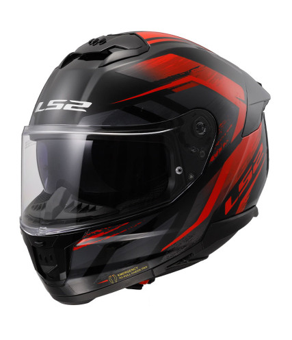 LS2 STREAM II FF808 FURY ΚΡΑΝΟΣ FULL FACE BLACK RED