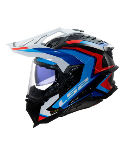 LS2 EXPLORER CARBON MX701 FRONTIER II ΚΡΑΝΟΣ ΜΗΧΑΝΗΣ ADVENTURE WHITE RED BLUE