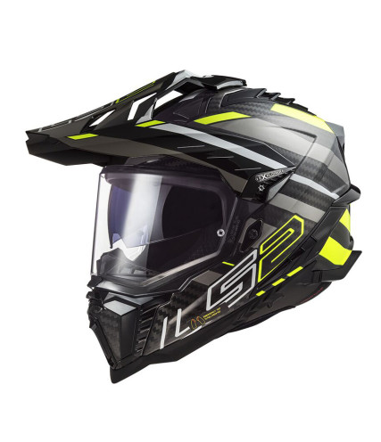 LS2 EXPLORER CARBON MX701 EDGE ΚΡΑΝΟΣ ΜΗΧΑΝΗΣ ADVENTURE FLUO GREY