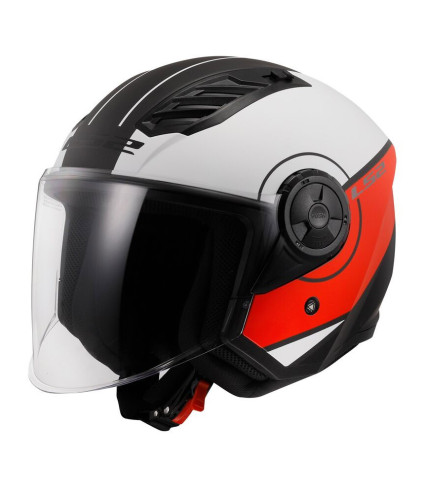LS2 AIRFLOW II OF616 ΚΡΑΝΟΣ COVER JET MATT WHITE RED