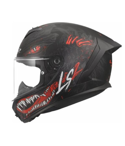 LS2 RAPID III KAIJU II FF820 ΚΡΑΝΟΣ FULL FACE MATT BLACK RED