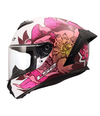 LS2 RAPID III POPPIES II FF820 ΚΡΑΝΟΣ FULL FACE GLOSS WHITE PINK