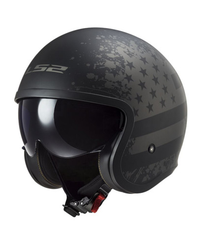 LS2 SPITFIRE II OF599 BLACK FLAG ΚΡΑΝΟΣ JET MATT BLACK SILVER