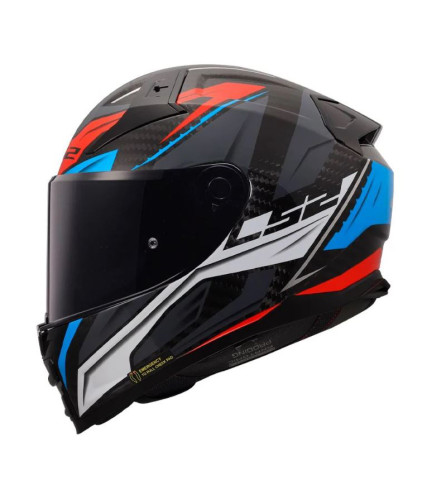 LS2 VECTOR II ΚΡΑΝΟΣ FULL FACE CARBON SAVAGE WHITE BLUE RED