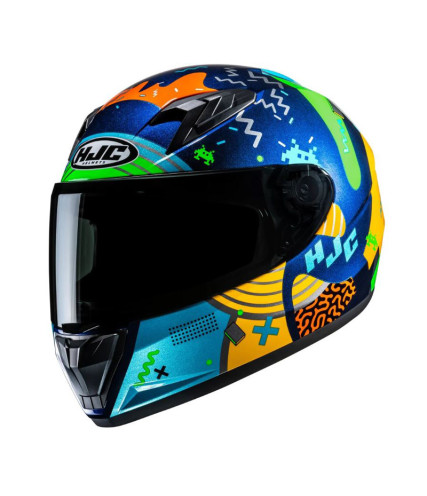 HJC Y10 MIKA MC23 ΠΑΙΔΙΚΟ ΚΡΑΝΟΣ ΜΗΧΑΝΗΣ FULL FACE BLUE YELLOW