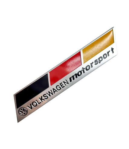 VOLKSWAGEN MOTORSPORT ΜΕΤΑΛΛΙΚΟ ΑΥΤΟΚΟΛΛΗΤΟ ΣΗΜΑ ΑΛΟΥΜΙΝΙΟΥ 