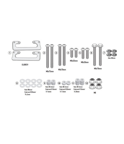 ΚΙΤ ΣΧΑΡΑΣ 9053KIT ΓΙΑ METEOR 350 \'21-24 ENFIELD GIVI
