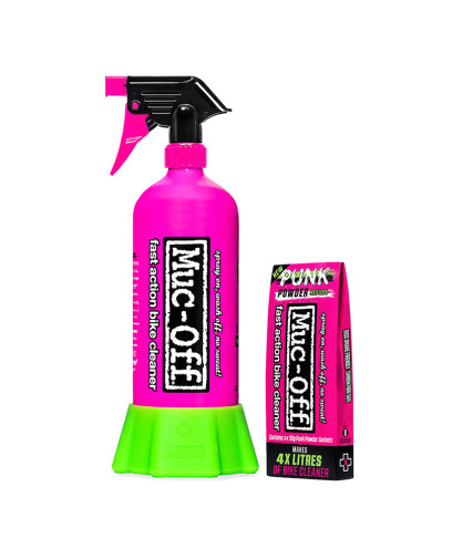 MUC-OFF PUNK POWDER BIKE CLEANER 4 ΤΕΜΑΧΙΑ + BOTTLE FOR LIFE ΚΑΘΑΡΙΣTIKO ΜΟΤΟΣΥΚΛΕΤΑΣ ΣΕ ΣΚΟΝΗ 