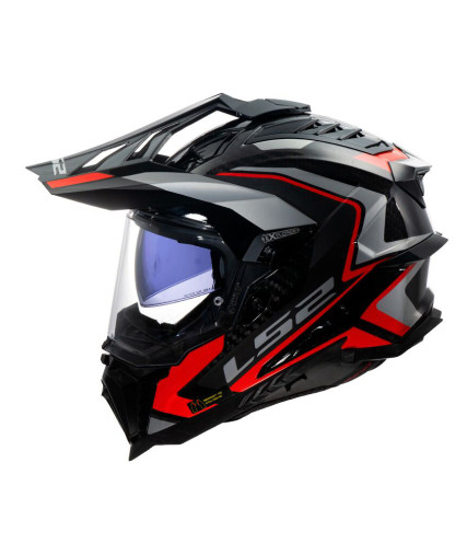 LS2 EXPLORER CARBON MX701 FRONTIER II ΚΡΑΝΟΣ ΜΗΧΑΝΗΣ ADVENTURE RED SILVER