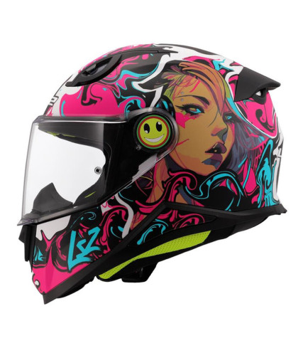 LS2 FF812 KID CYBERG ΠΑΙΔΙΚΟ ΚΡΑΝΟΣ ΜΗΧΑΝΗΣ FULL FACE PINK BLACK