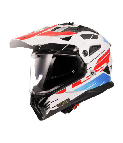 LS2 PIONEER II MX702 NAMIB ΚΡΑΝΟΣ ADVENTURE WHITE RED BLUE