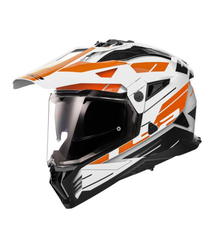LS2 PIONEER II MX702 NAMIB ΚΡΑΝΟΣ ADVENTURE WHITE ORANGE