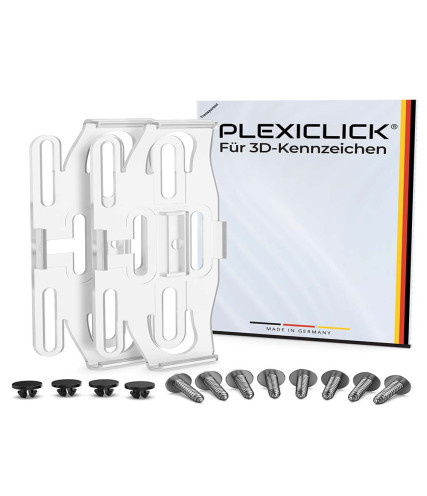PLEXICLICK® V1 3D ΠΛΑΙΣΙΑ ΠΙΝΑΚΙΔΑΣ ΠΛΕΞΙΓΚΛΑΣ ΔΙΑΦΑΝΑ ΓΙΑ 2 ΠΙΝΑΚΙΔΕΣ 110MM