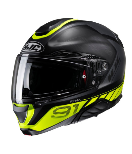 HJC RPHA 91 RAFINO MC3HSF ΚΡΑΝΟΣ FLIP UP BLACK FLUO