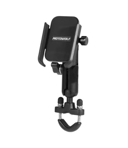 MOTOWOLF MOBILE PHONE HOLDER USB ΒΑΣΗ ΚΙΝΗΤΟΥ ΜΕ ΒΡΑΧΙΩΝΑ ΓΙΑ ΤΙΜΟΝΙ 