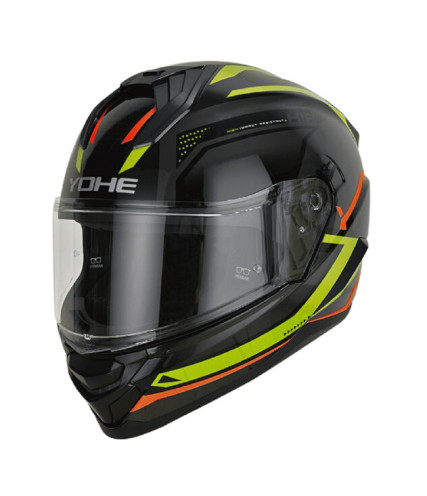 YOHE 983 SV ΚΡΑΝΟΣ FULL FACE G04B BLACK FLUO YELLOW RED MATT