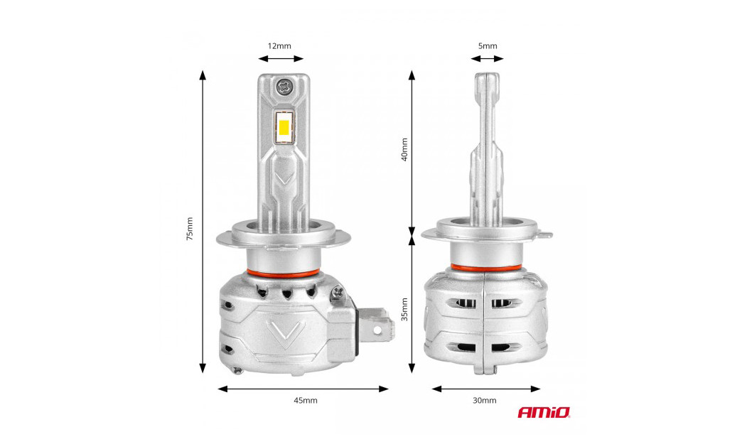 AMIO H7 X2 SERIES ΛΑΜΠΕΣ LED 10-16V 72W 6.500K 7920LM CANBUS (ΑΝΕΜΙΣΤΗΡΑΚΙ) 2ΤΕΜ.