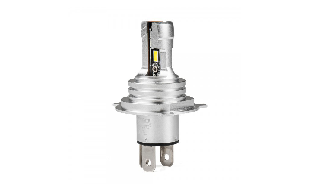 AMIO H4 H-SERIES ΛΑΜΠΕΣ LED 9>18V 42W 6500K 3600LM +200% CSP 2 TEM.