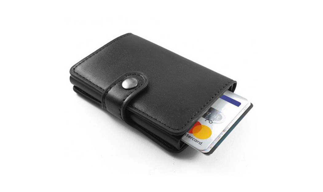 ΔΕΡΜΑΤΙΝΟ ΠΟΡΤΟΦΟΛΙ ΓΙΑ ΚΑΡΤΕΣ ME ΑΣΦΑΛΕΙΑ RFID ΜΑΥΡΟ