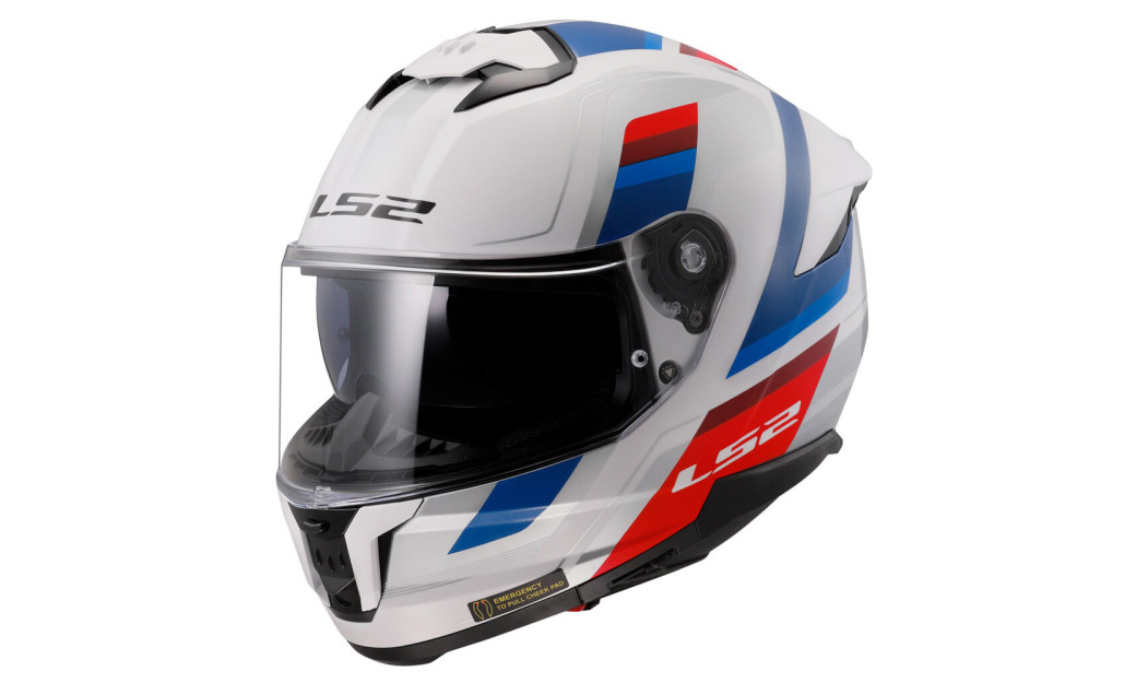 LS2 STREAM II FF808 VINTAGE ΚΡΑΝΟΣ FULL FACE BLUE WHITE RED