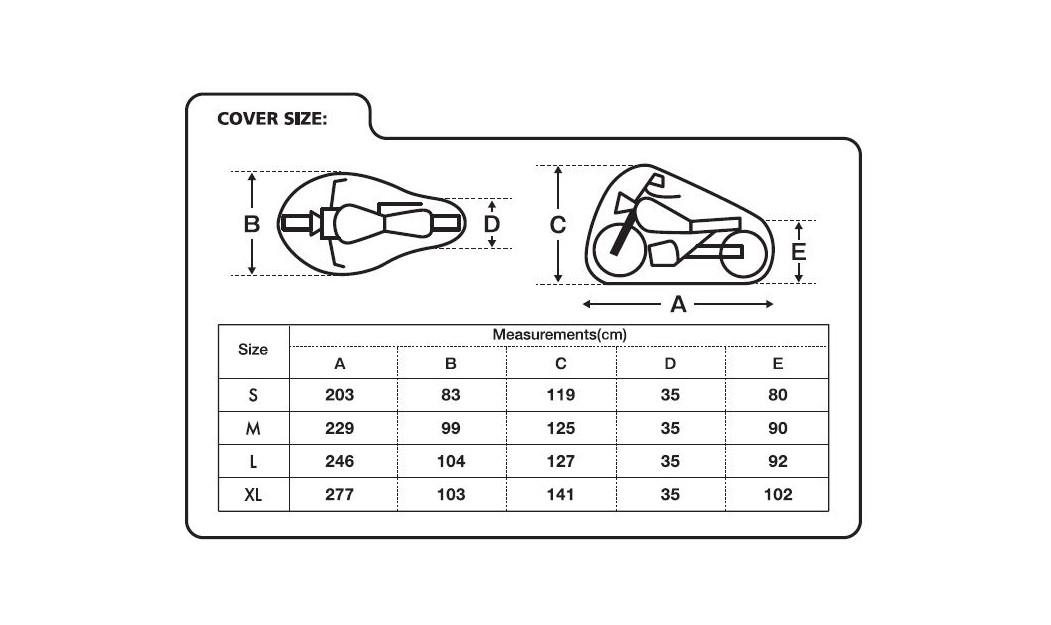 OXFORD AQUATEX COVER ΚΟΥΚΟΥΛΑ ΜΗΧΑΝΗΣ XLARGE CV2O6 