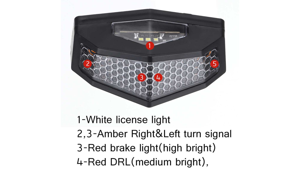UNIVERSAL ΜΑΧ-180 ΠΙΣΩ ΦΑΝΑΡΙ ΜΗΧΑΝΗΣ LED & ΒΑΣΗ ΦΛΑΣ WHITE