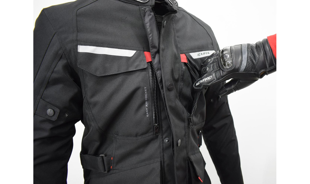 AGVPRO TORNADO DRY-TEX ΜΠΟΥΦΑΝ ΜΗΧΑΝΗΣ 3/4 ΜΑΥΡΟ 