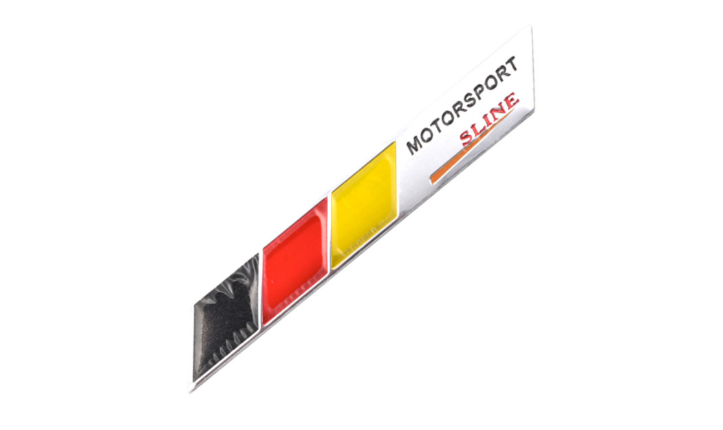 MOTORSPORT SLINE ΜΕΤΑΛΛΙΚΟ ΑΥΤΟΚΟΛΛΗΤΟ ΣΗΜΑ ΑΛΟΥΜΙΝΙΟΥ 