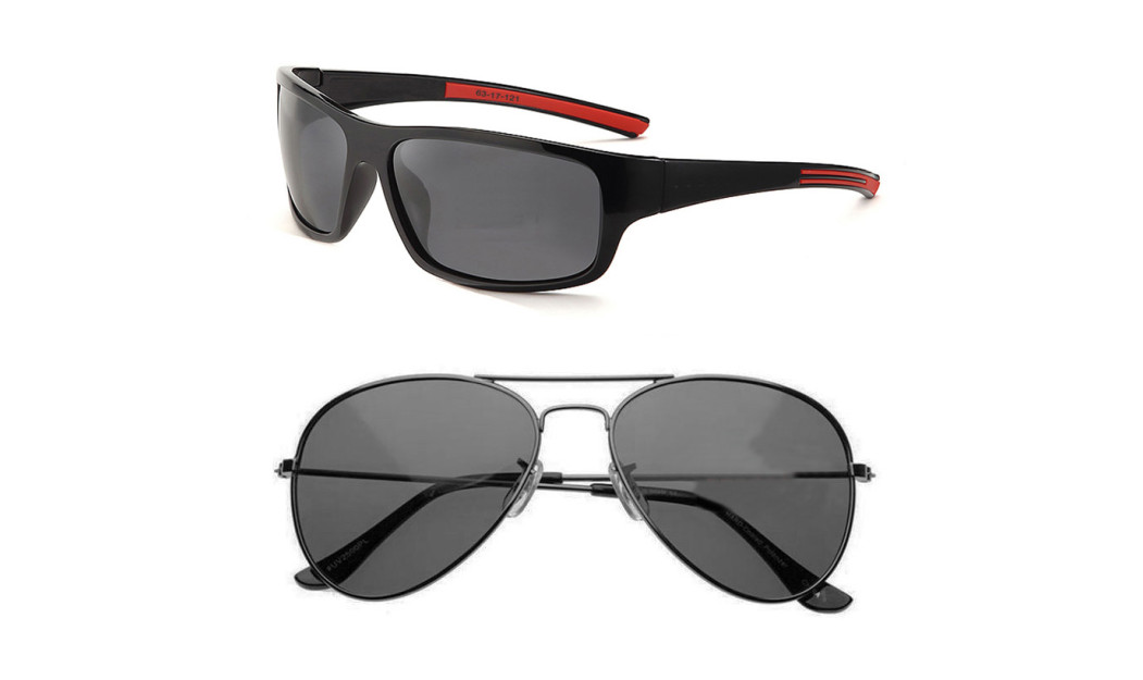 ΓΥΑΛΙΑ ΗΛΙΟΥ POLAREYE USA 1+1 ΔΩΡΟ AVIATOR / SPORT POLARIZED PL2110920 RED