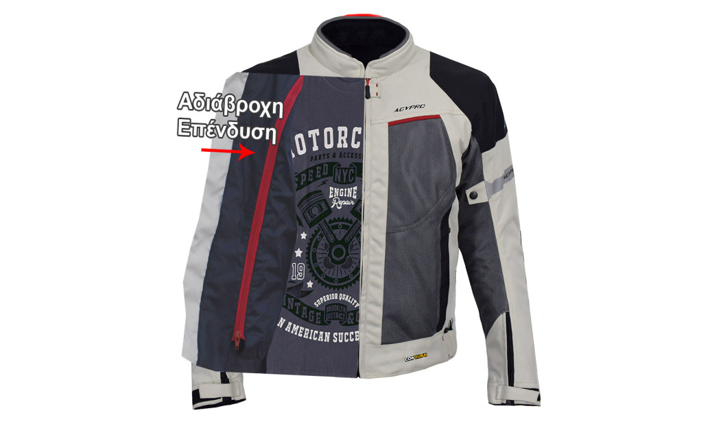 AGVPRO FOX ΑΔΙΑΒΡΟΧΟ ΚΑΛΟΚΑΙΡΙΝΟ ΜΠΟΥΦΑΝ ΜΗΧΑΝΗΣ BLACK GREY