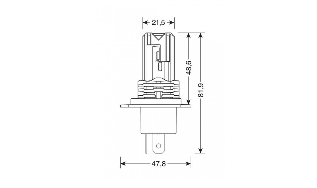 LAMPA HALO H4 LED 4 LED 20W 9-32V 2 TEM. 