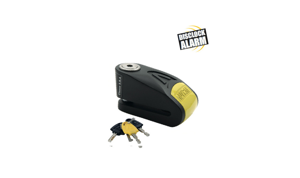 AUVRAY MOTO DISC-LOCK ALARM B-LOCK 14 ΚΛΕΙΔΑΡΙΑ ΔΙΣΚΟΦΡΕΝΟΥ INOX BLACK/YELLOW