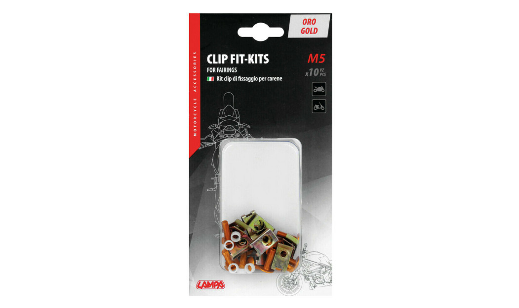LAMPA ΚΙΤ ΤΟΠΟΘΕΤΗΣΗΣ FAIRINGS MOTO ΑΠΟ ΑΝΑΔ. ΑΛΟΥΜΙΝΙΟ -10 TΜΧ. ΧΡΥΣΟ 