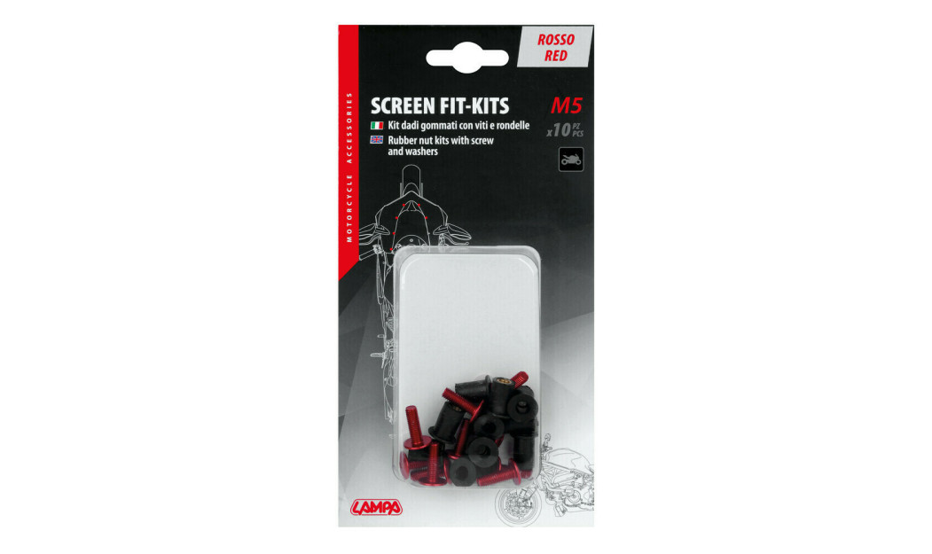 LAMPA ΚΙΤ ΤΟΠΟΘΕΤΗΣΗΣ FAIRINGS 10 ΤΜΧ ΚΟΚΚΙΝΟ 