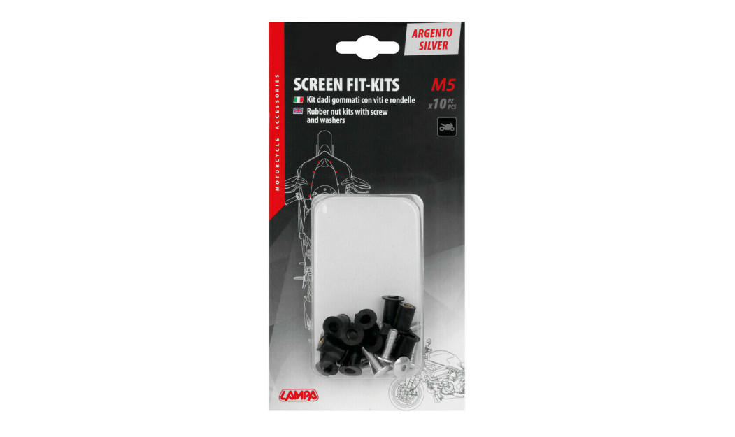 LAMPA KIT ΤΟΠΟΘΕΤΗΣΗΣ FAIRINGS 10 ΤΜΧ ΑΣΗΜΙ 