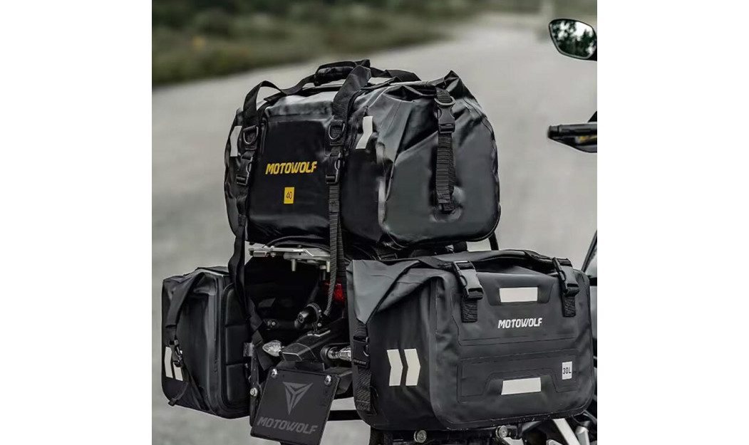 MOTOWOLF ΣΕΤ ΣΑΜΑΡΙΑ ΜΟΤΟΣΥΚΛΕΤΑΣ ΣΤΕΓΑΝΑ BLACK 60L MDL0720