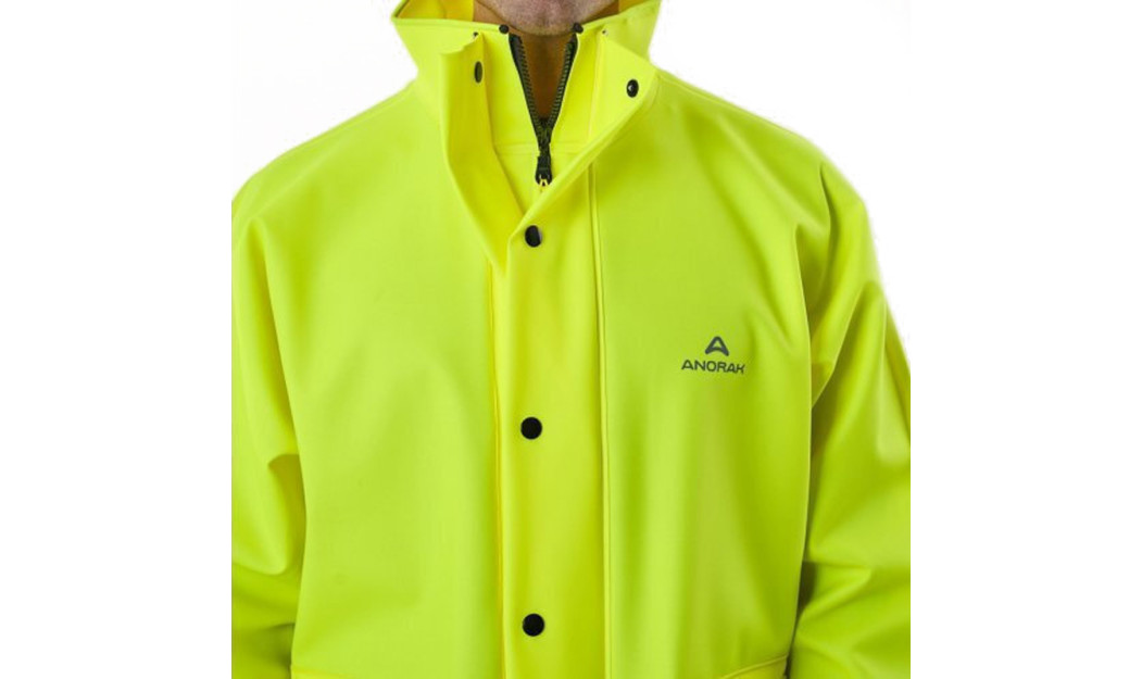 ANORAK ΝΙΤΣΕΡΑΔΑ ΑΔΙΑΒΡΟΧΟ ΜΠΟΥΦΑΝ FLUO YELLOW