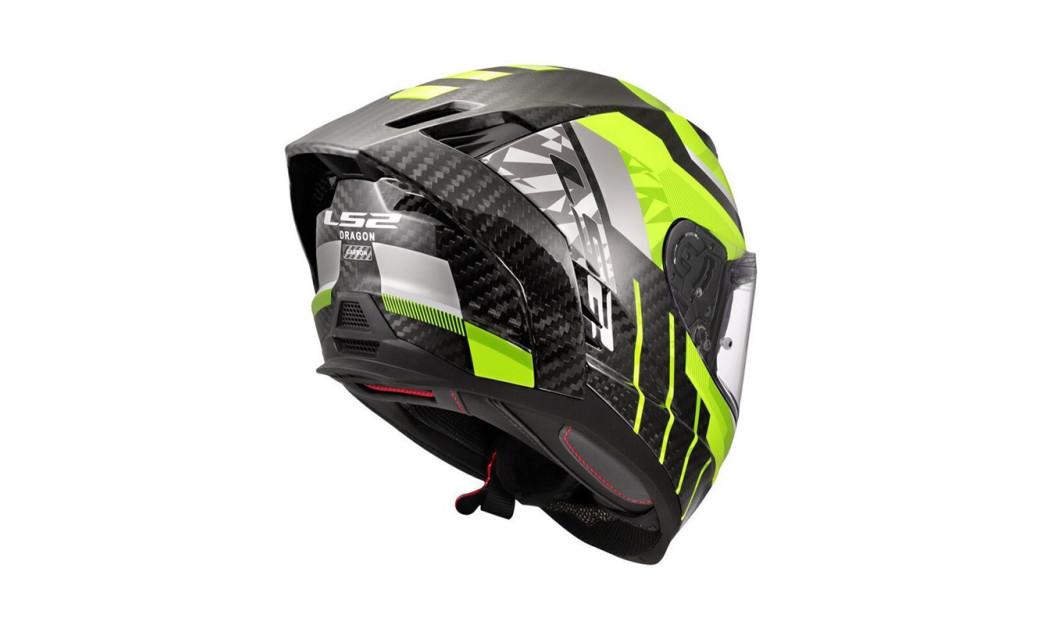 LS2 FF807 DRAGON ΚΡΑΝΟΣ FULL FACE TRAX H-VIS YELLOW