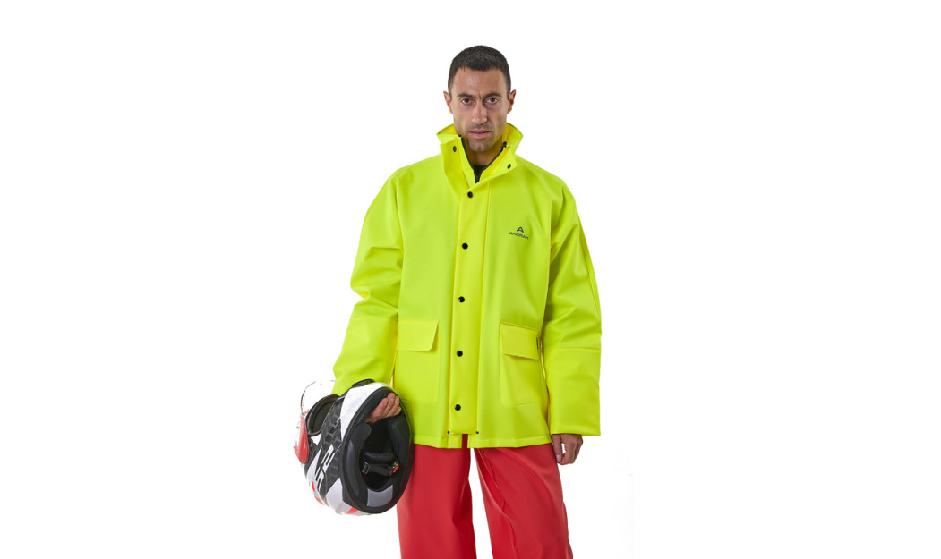 ANORAK ΝΙΤΣΕΡΑΔΑ ΑΔΙΑΒΡΟΧΟ ΜΠΟΥΦΑΝ FLUO YELLOW