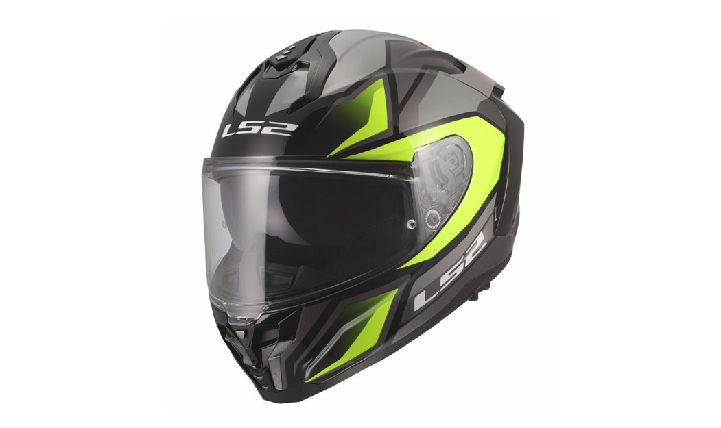 LS2 CHALLENGER II FF817 ΚΡΑΝΟΣ FULL FACE VIPER GREY H-V YELLOW
