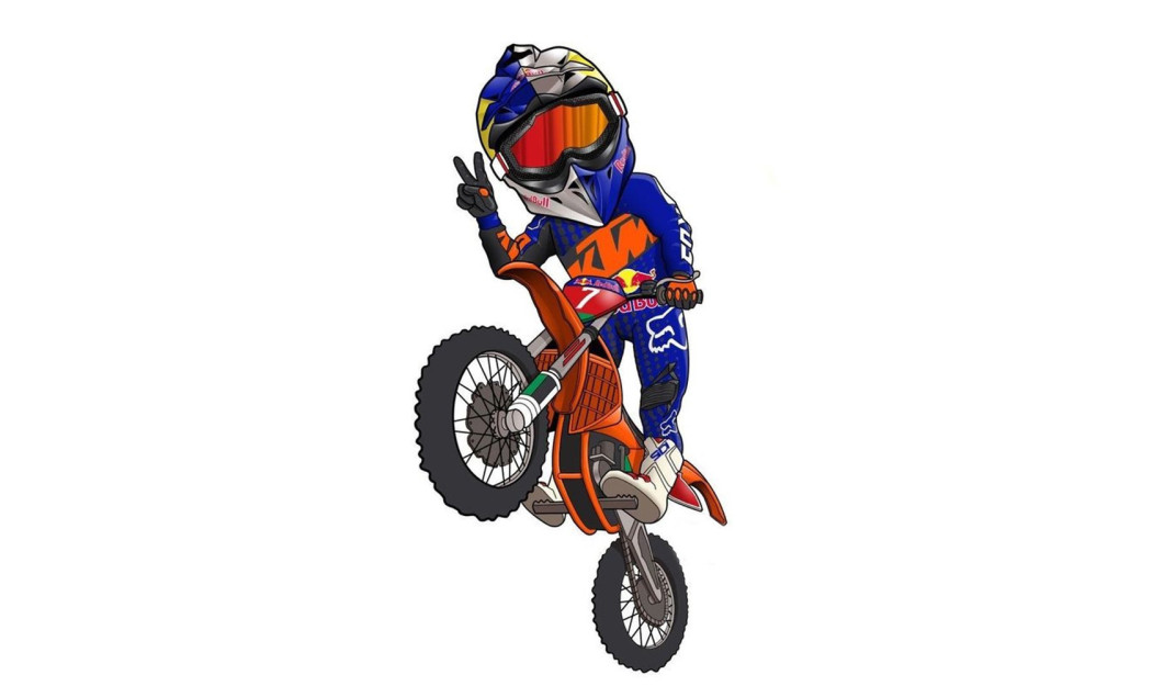 ΜΟΤΟ KTM RIDER ENDURO ΑΥΤΟΚΟΛΛΗΤΟ ΣΜΑΛΤΟΥ 