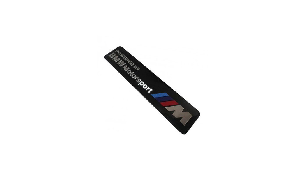 POWERED BY BMW MOTORSPORT ΜΕΤΑΛΛΙΚΟ ΑΥΤΟΚΟΛΛΗΤΟ ΣΗΜΑ ΑΛΟΥΜΙΝΙΟΥ 