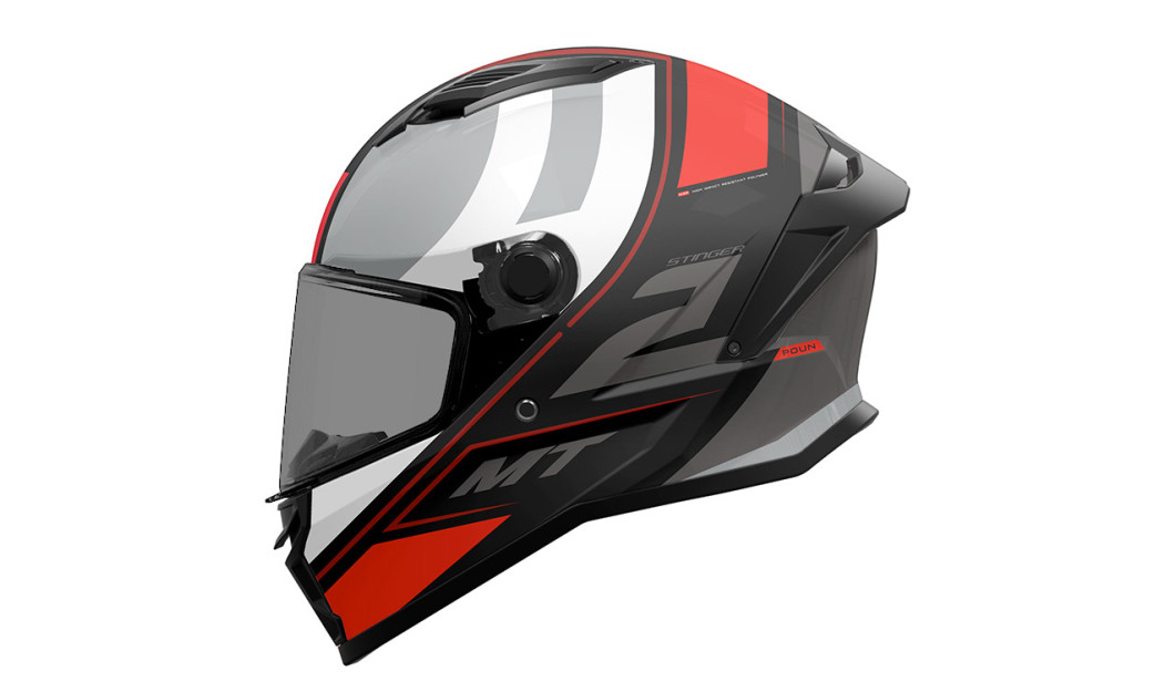 MT STINGER 2 POUN B5 ΚΡΑΝΟΣ FULL FACE GREY/ RED MATT